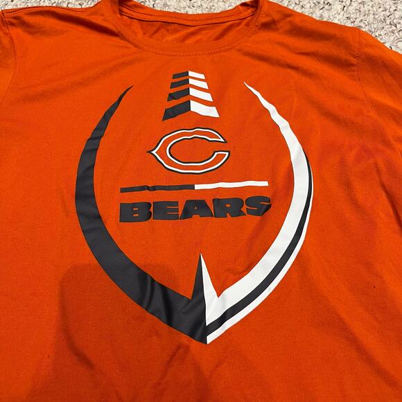 Nike Chicago Bears Long Sleeve Tee Sz S Dri Fit Orange NFL Football Active - Picture 3 of 5
